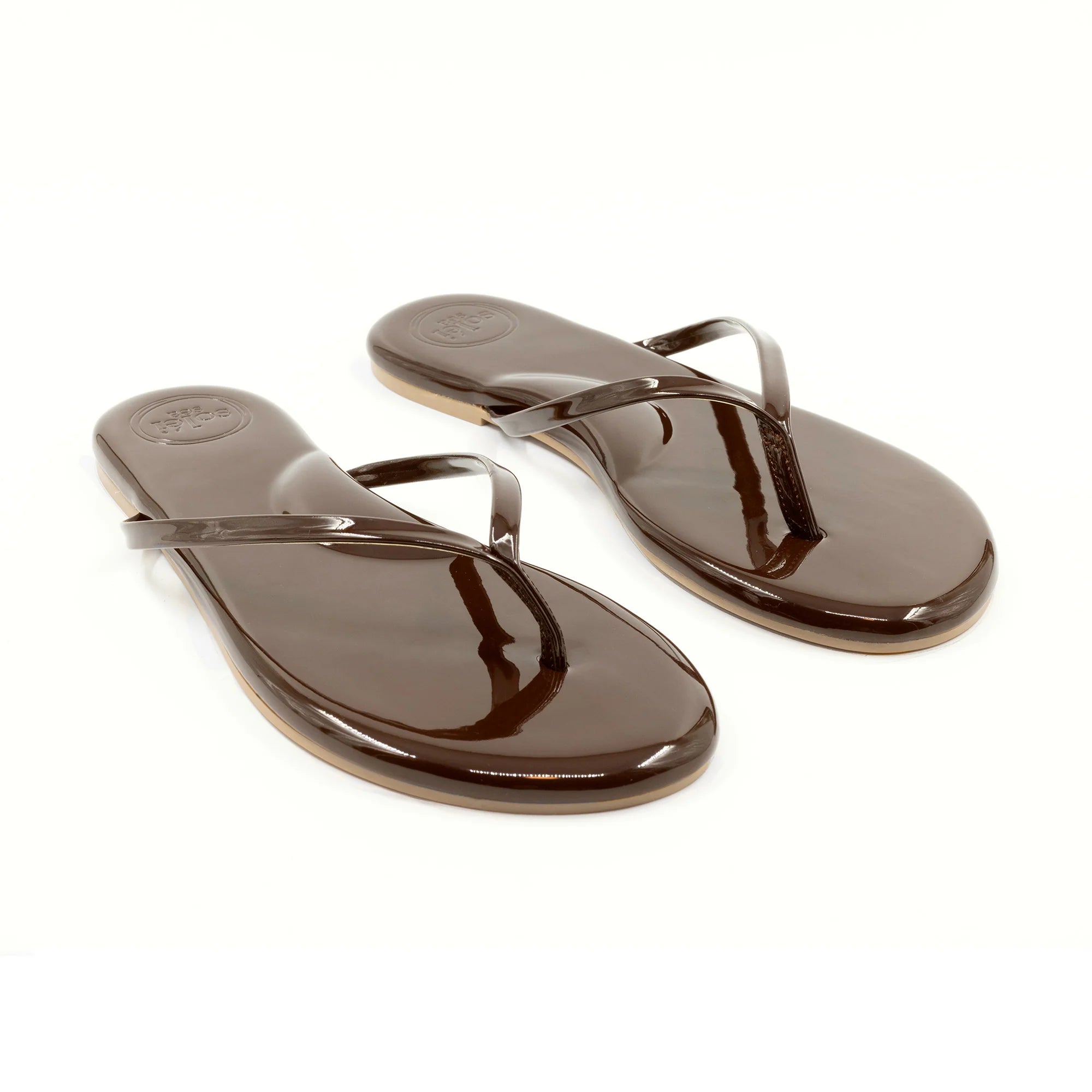 Indie Classic Thin Strap Sandal - Cocolate Patent | Solei Sea