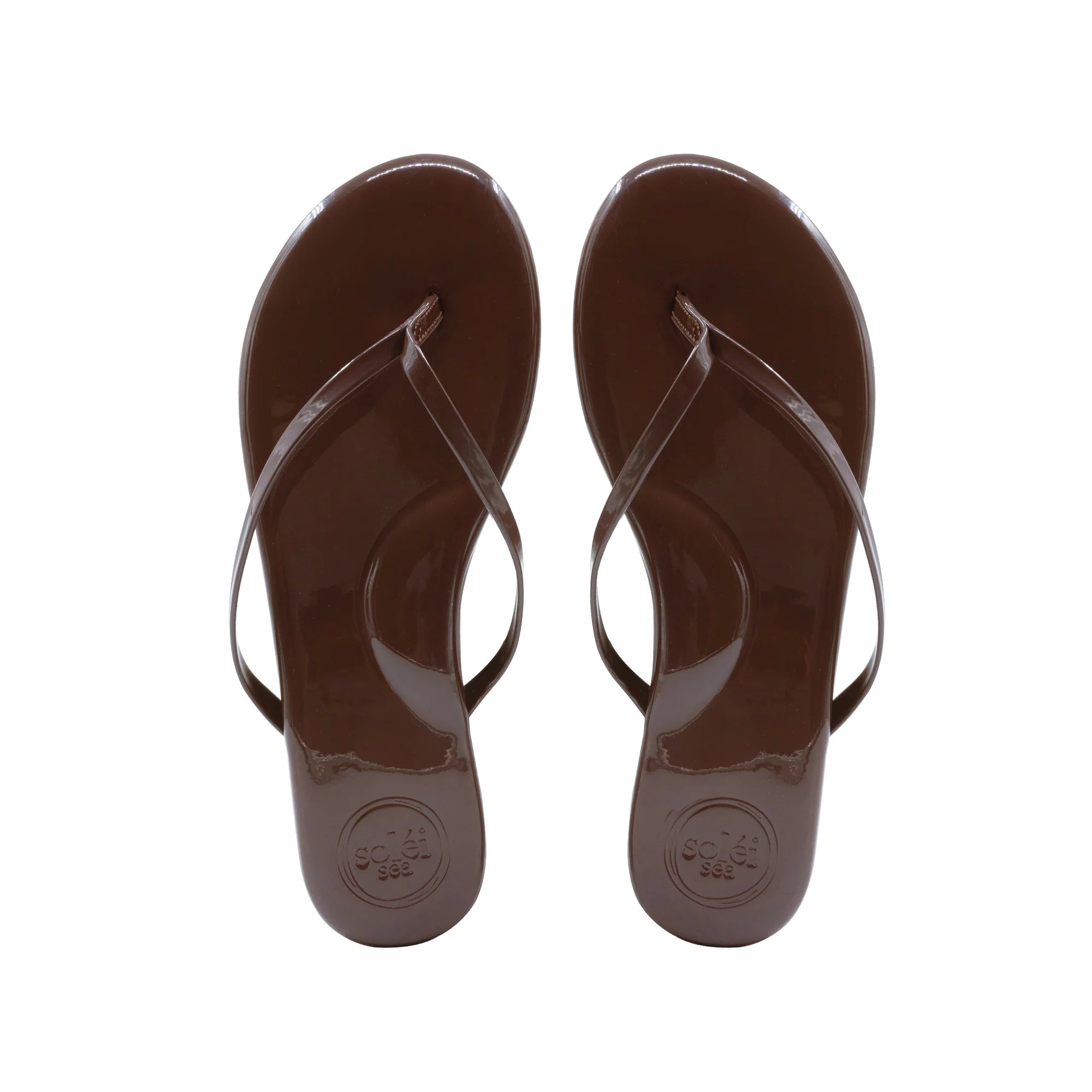 Indie Classic Thin Strap Sandal - Cocolate Patent | Solei Sea