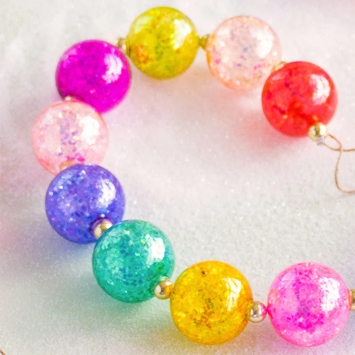 Rainbow Glass Ball Garland | Glitterville