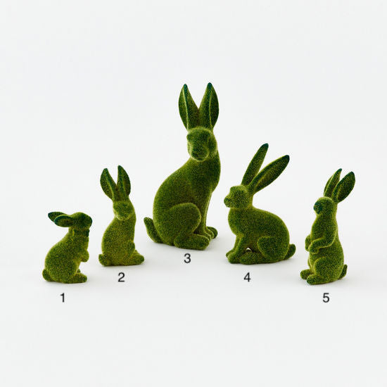 Green Flocked Bunny