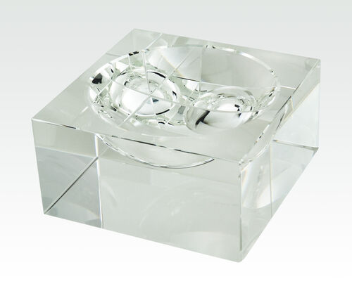 Square Crystal Centerpiece Bowl - Small | TIZO