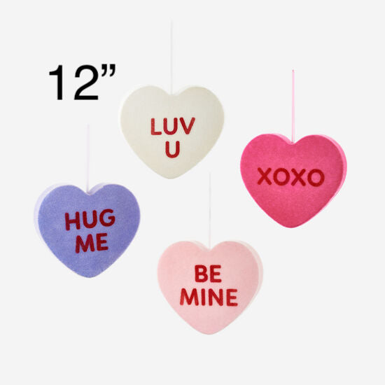 Flocked Conversation Heart | 180 Degrees