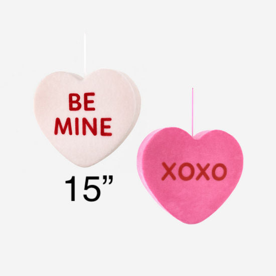 Flocked Conversation Heart | 180 Degrees