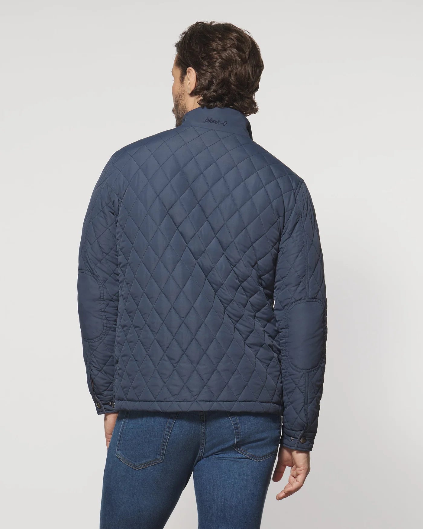 Juno Quilted Snap Jacket - Navy | Johnnie-O