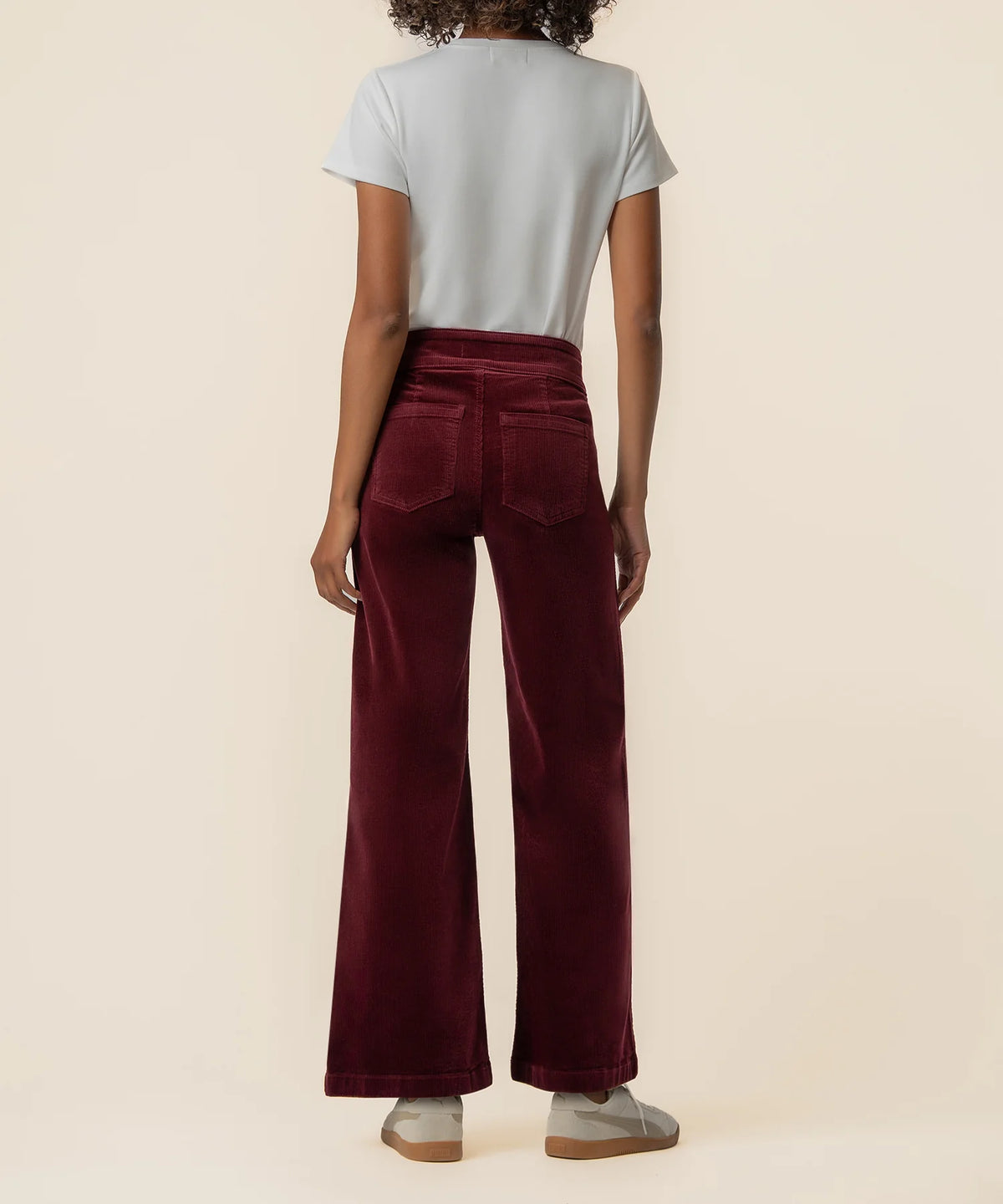 Meg Corduroy Wide Leg Pant - Dark Cherry | Kut From The Kloth