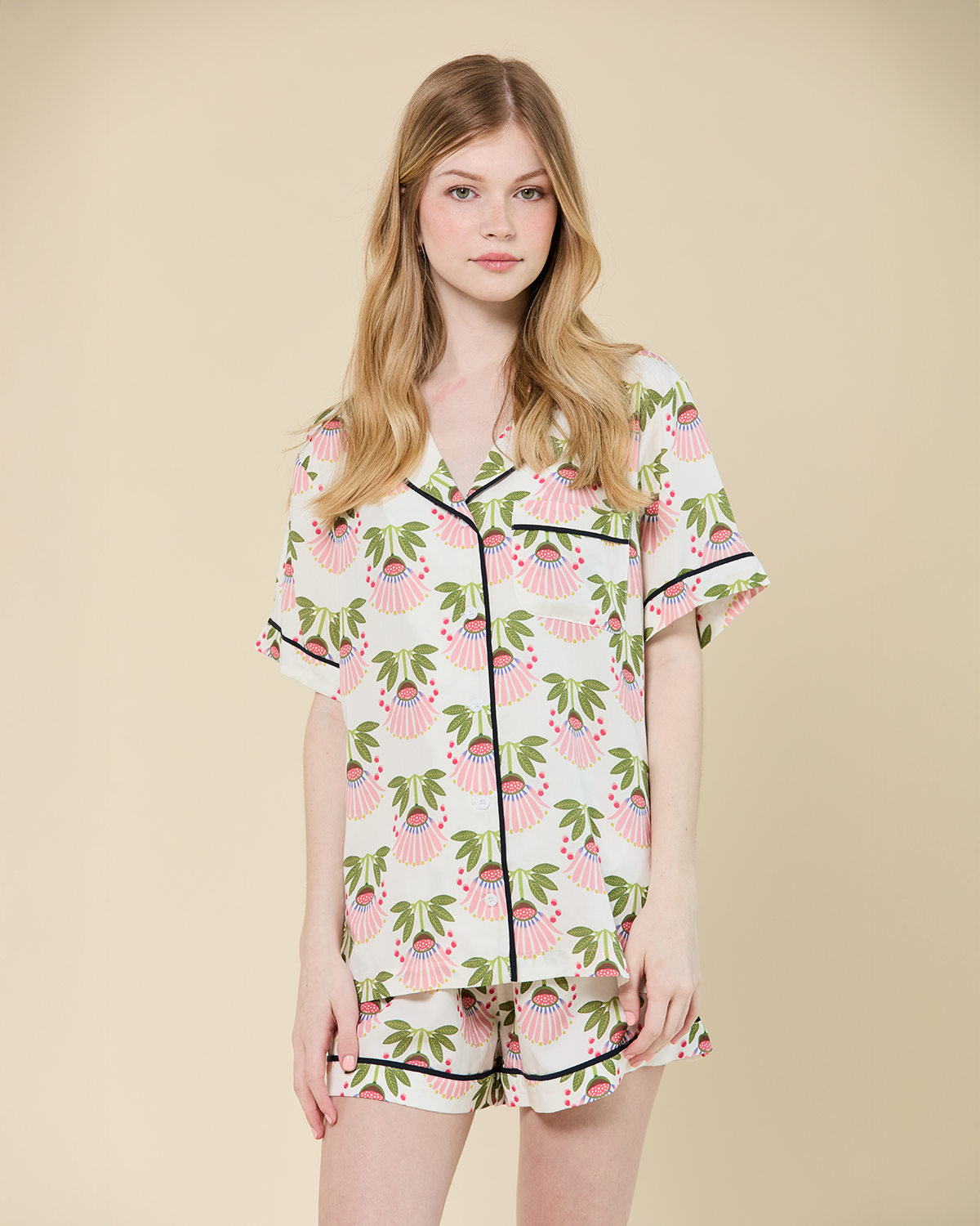 ☆25SS☆Pajama Shorts/KIMHEKIM☆ Summer Bouquet Pajama Shorts Set | Katie Kime