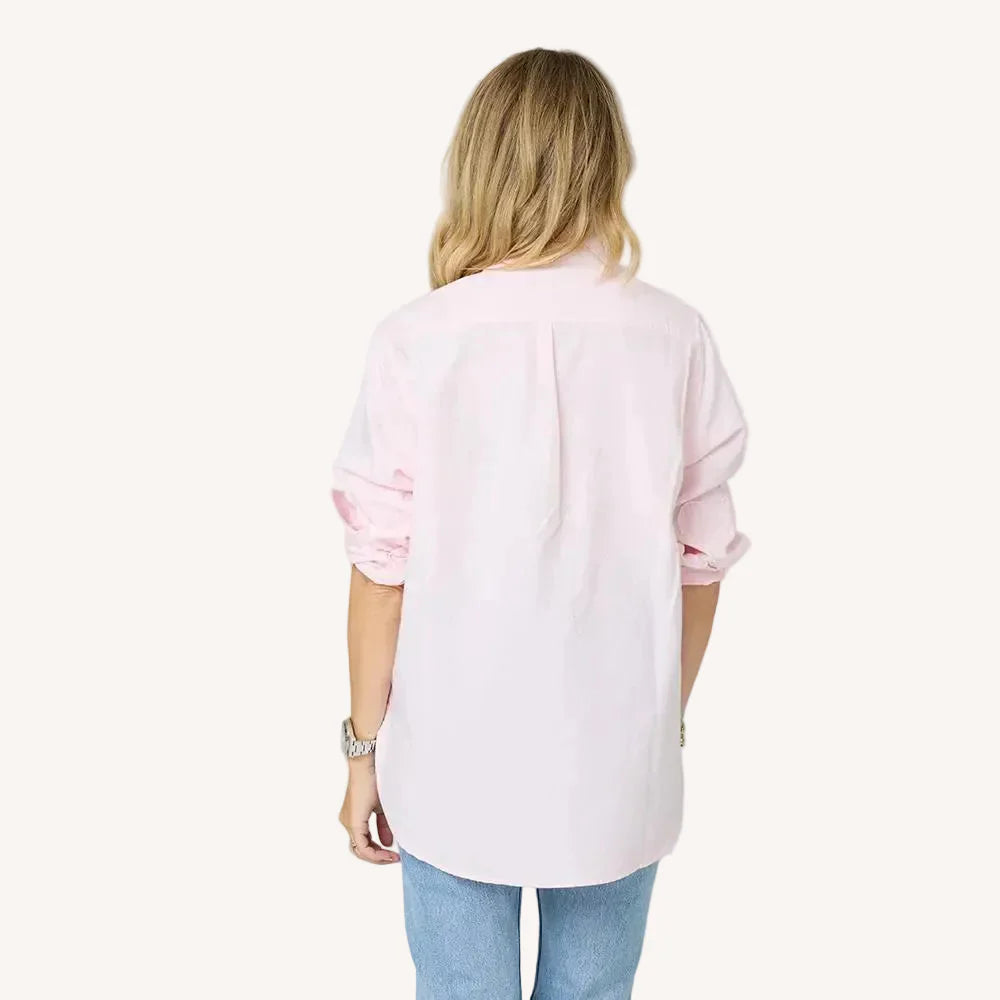 Mia Lightweight Oxford Shirt - Pink | Kerri Rosenthal