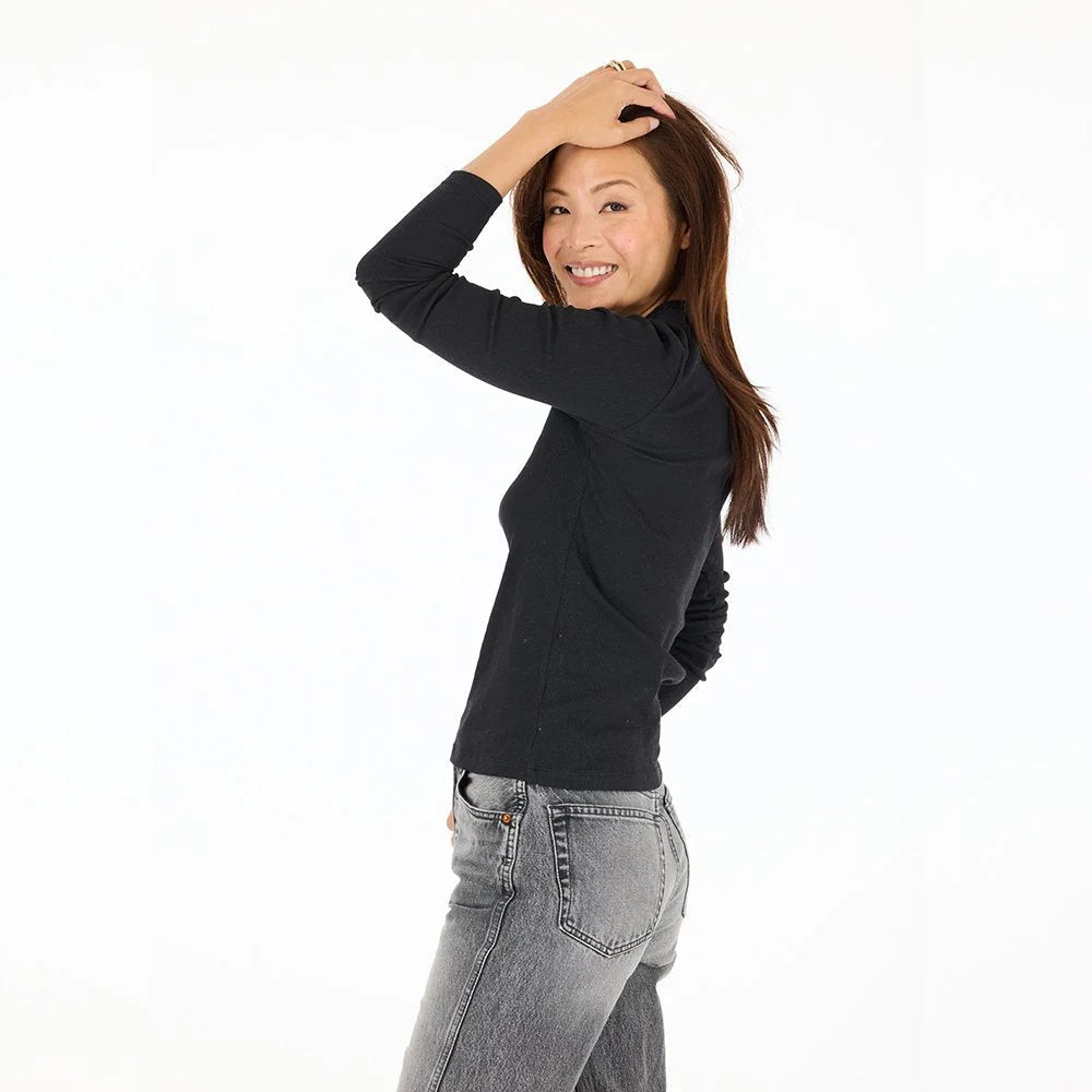 KR Long Sleeve Rib Tee | Kerri Rosenthal