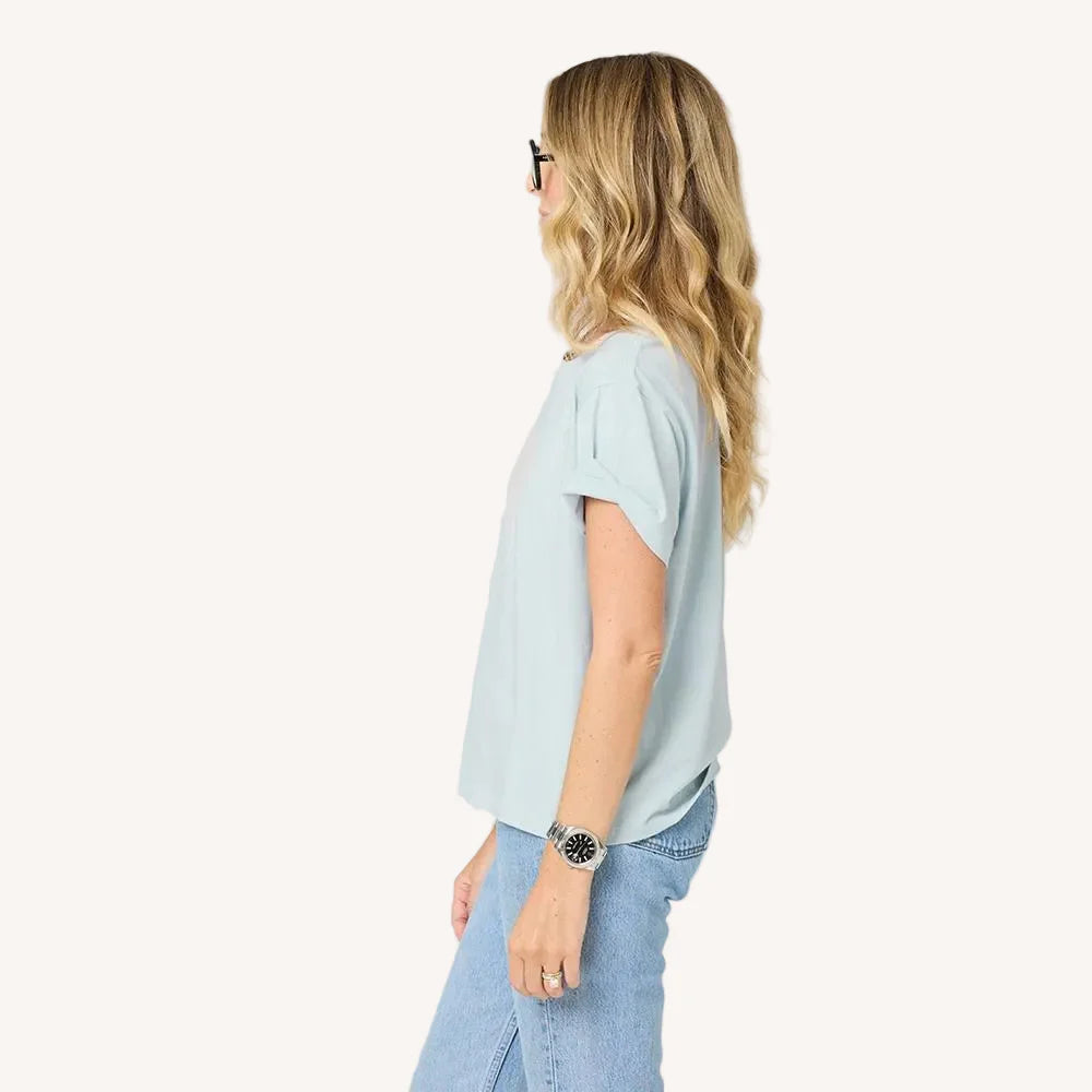 Suke Imperfect Heart Tee - Sea Salt/Cream | Kerri Rosenthal