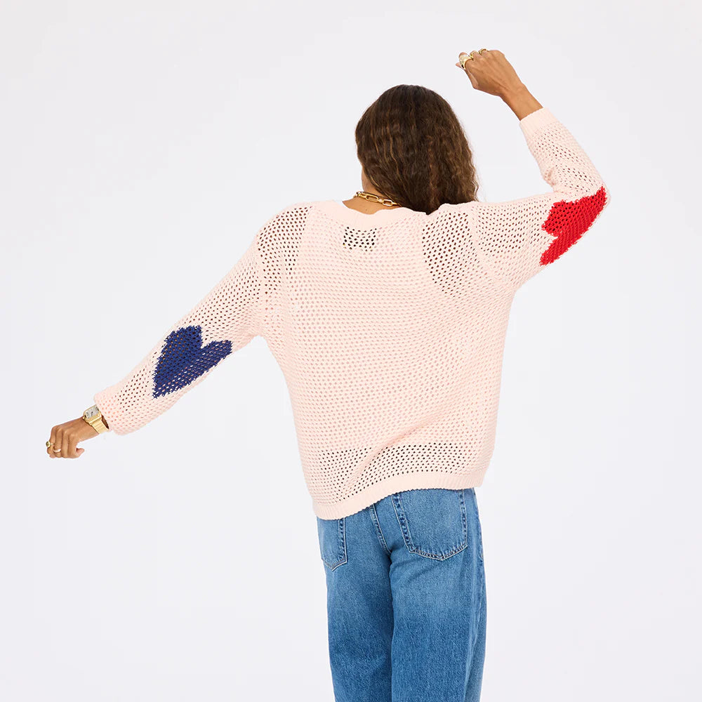 Catch Open Stitch Sweater - Shell Pink | Kerri Rosenthal