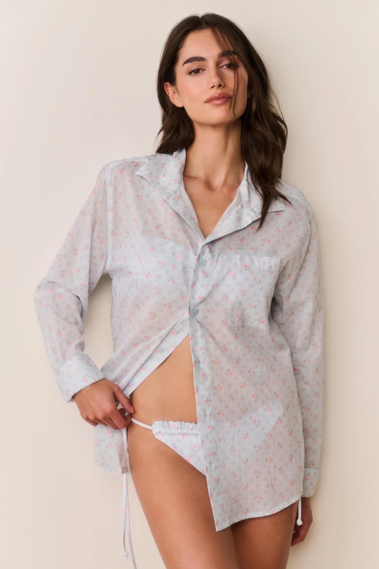 Hudley Shirt - Chapparal Blue | LoveShackFancy