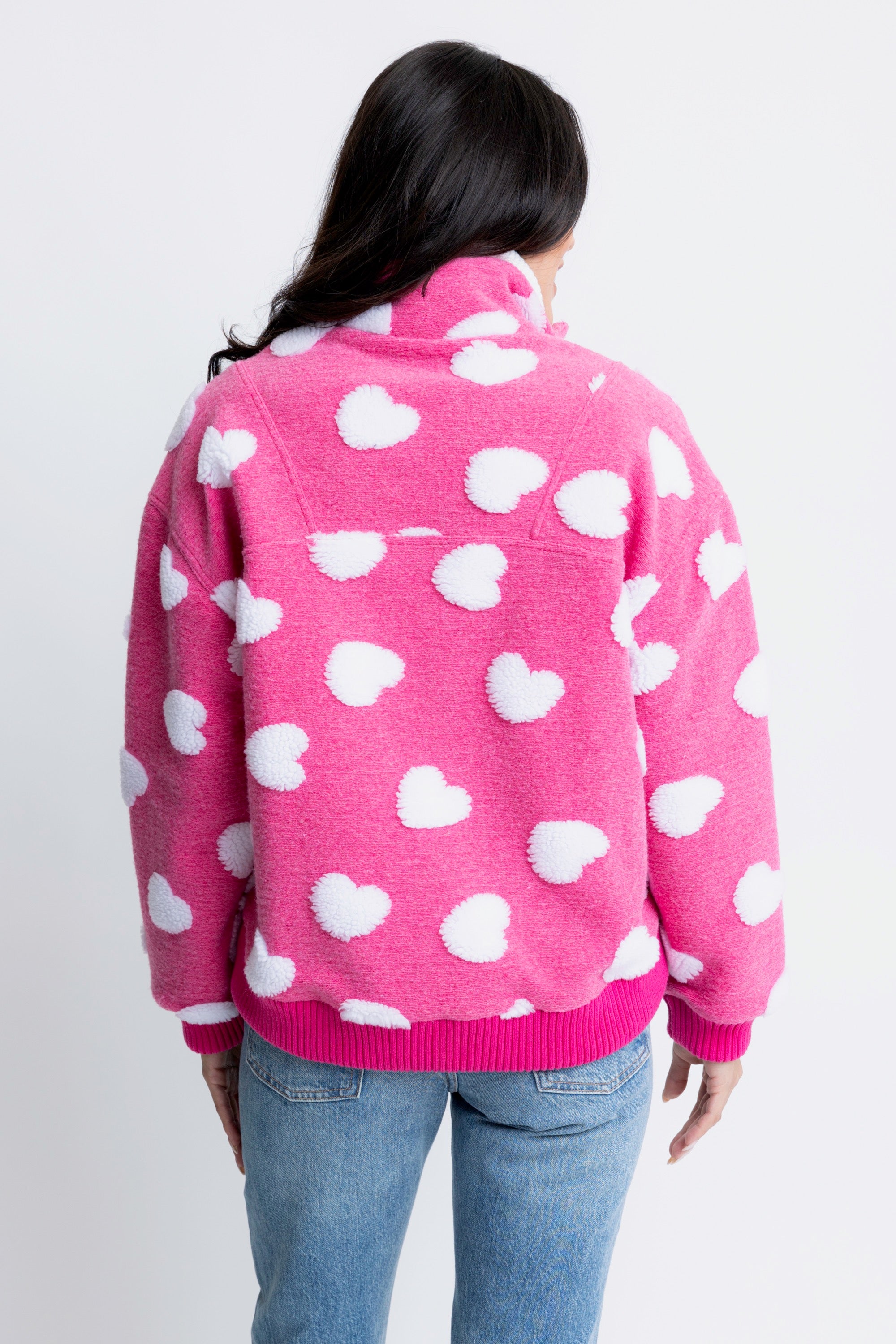 Heart Fleece Pullover | KARLIE