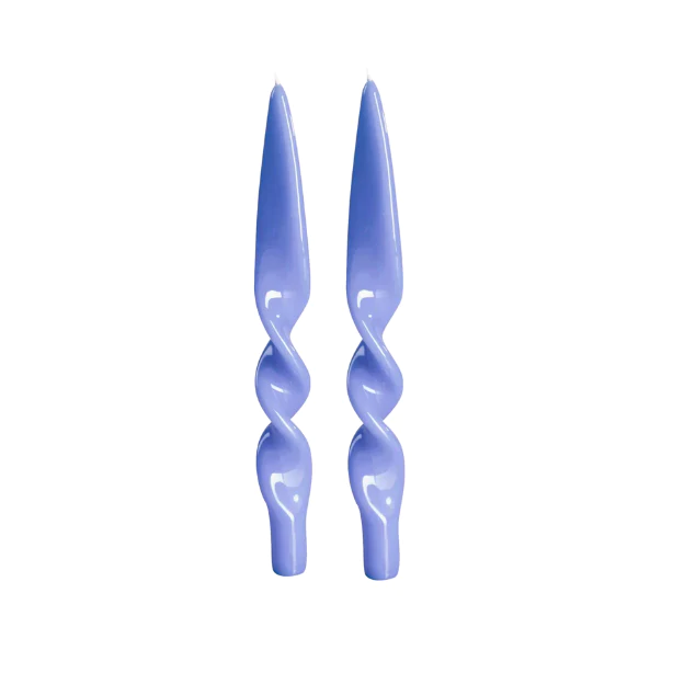 Lacquered Twist Taper Candle (Set of 2)