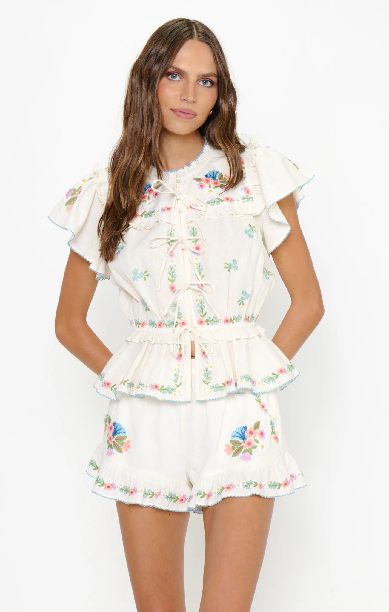 Cannes Shorts - Wild Meadow Embroidery | Show Me Your Mumu