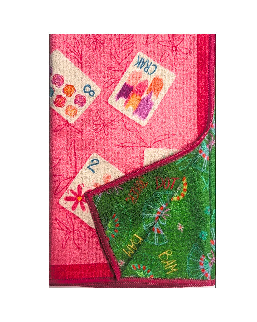 Bonjour Mahjong Double-Sided Tea Towel