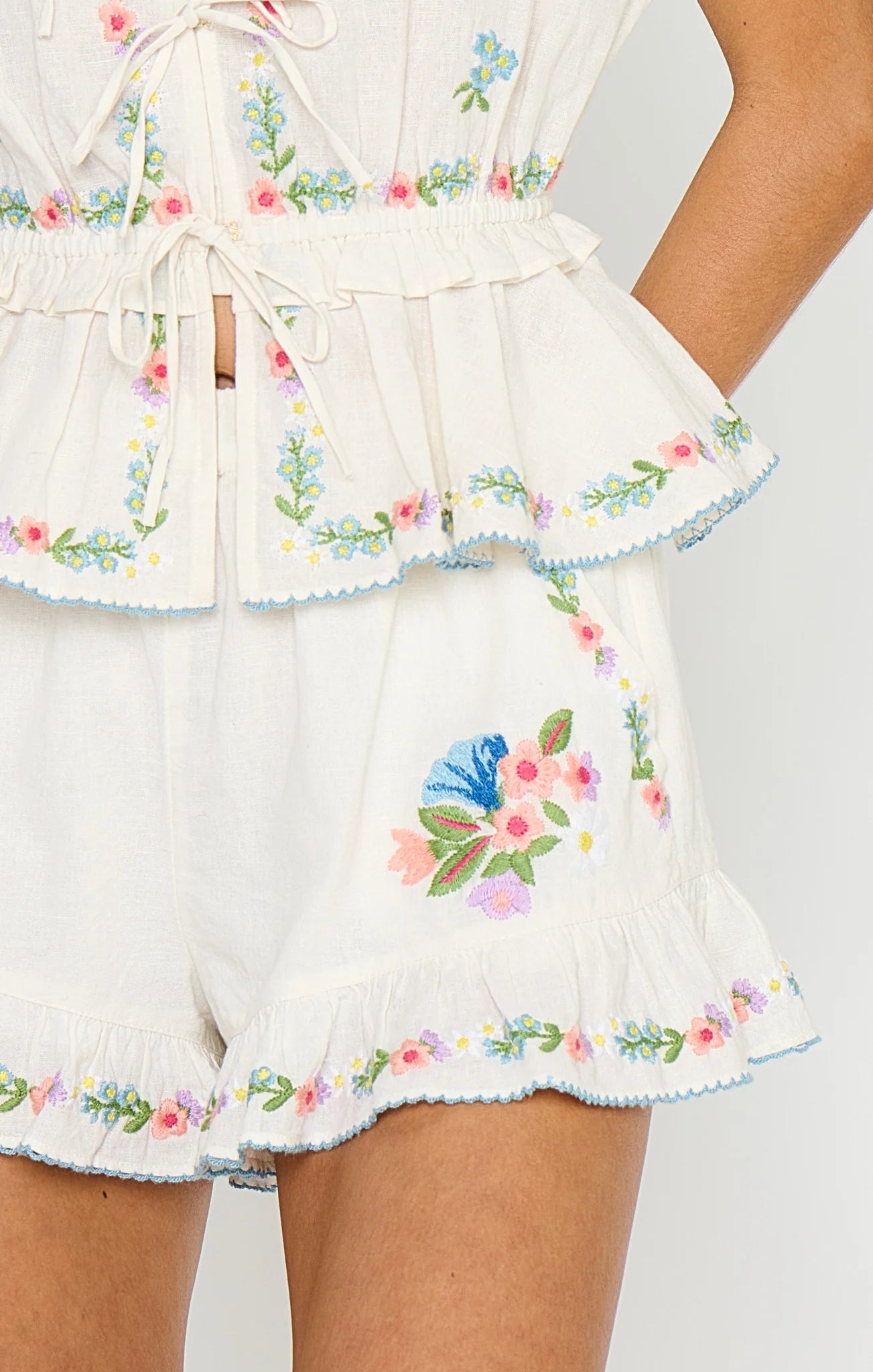 Cannes Shorts - Wild Meadow Embroidery | Show Me Your Mumu