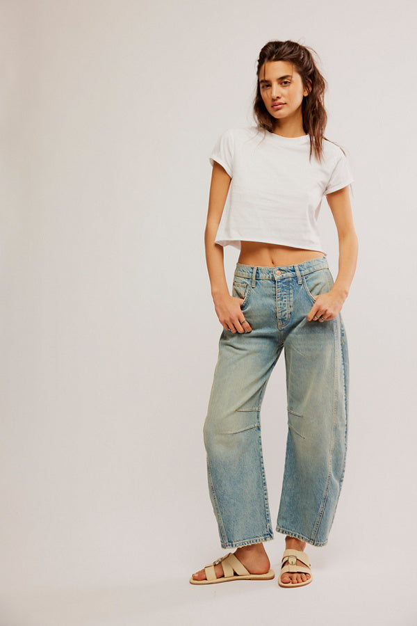 Good Luck Mid Rise Barrel | Free People