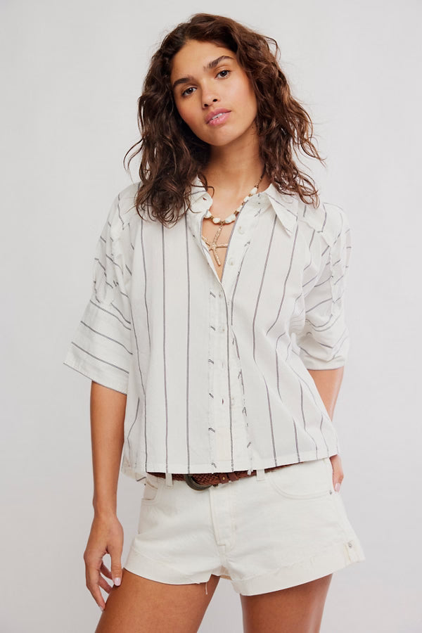 Seaside Cotton Stripe Shirt | Free People