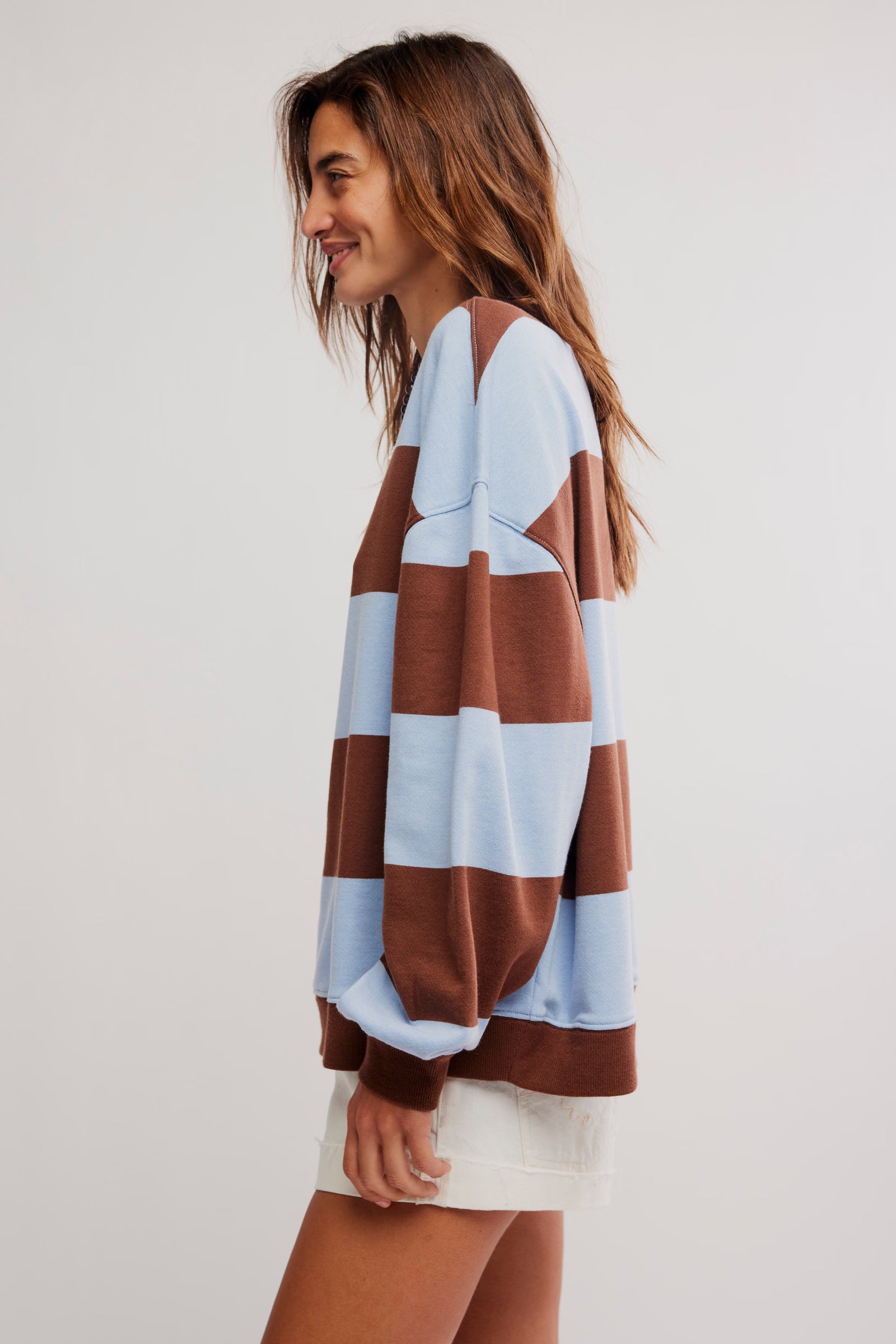 Classic Striped Oversized Crew | Free People
