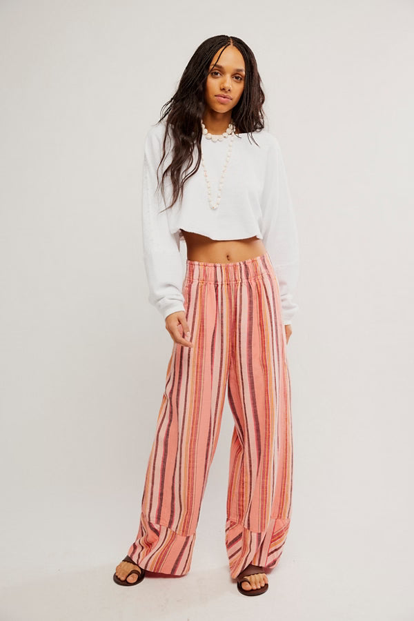 Days End Linen Striped Pant | Free People