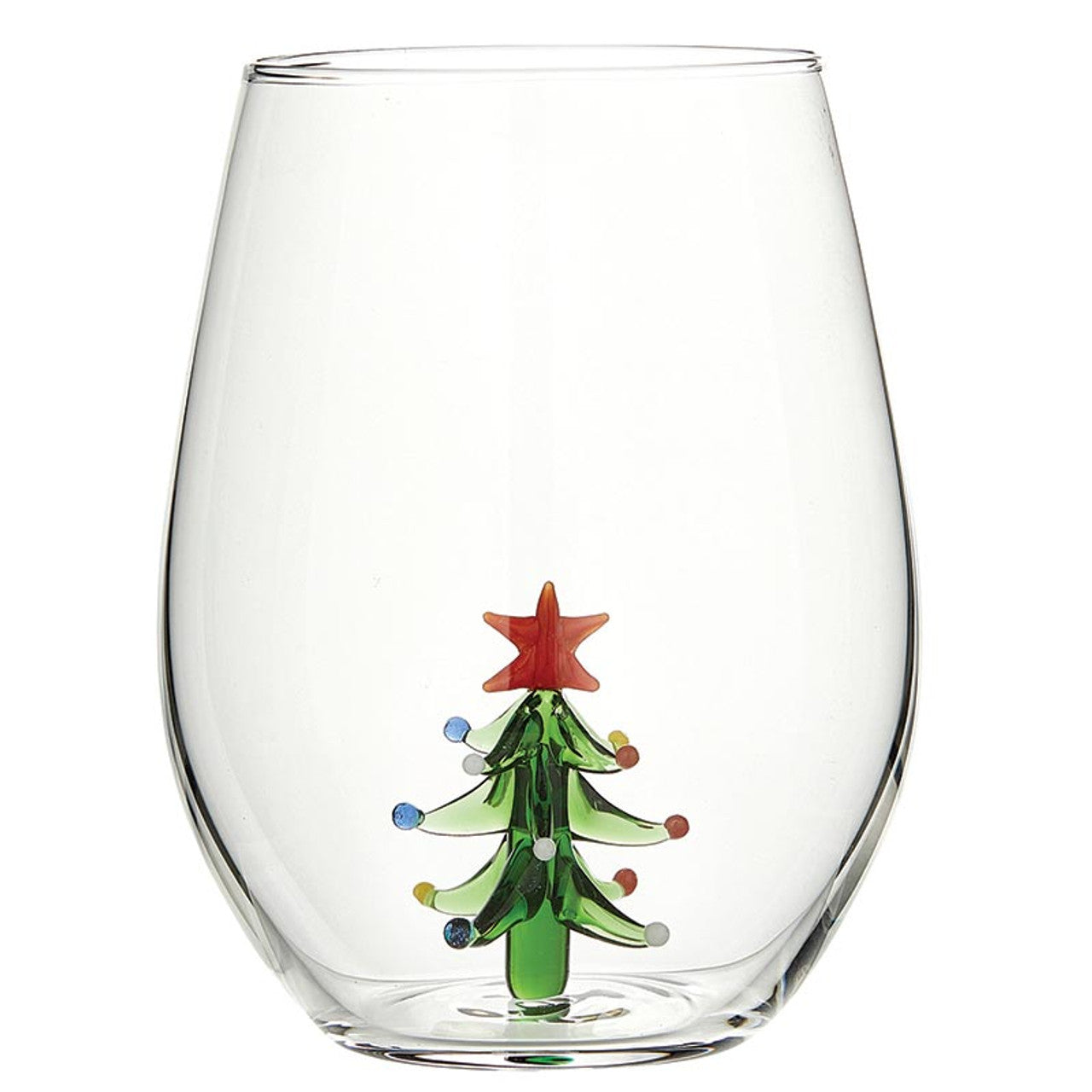 Christmas Tree Wine Glass