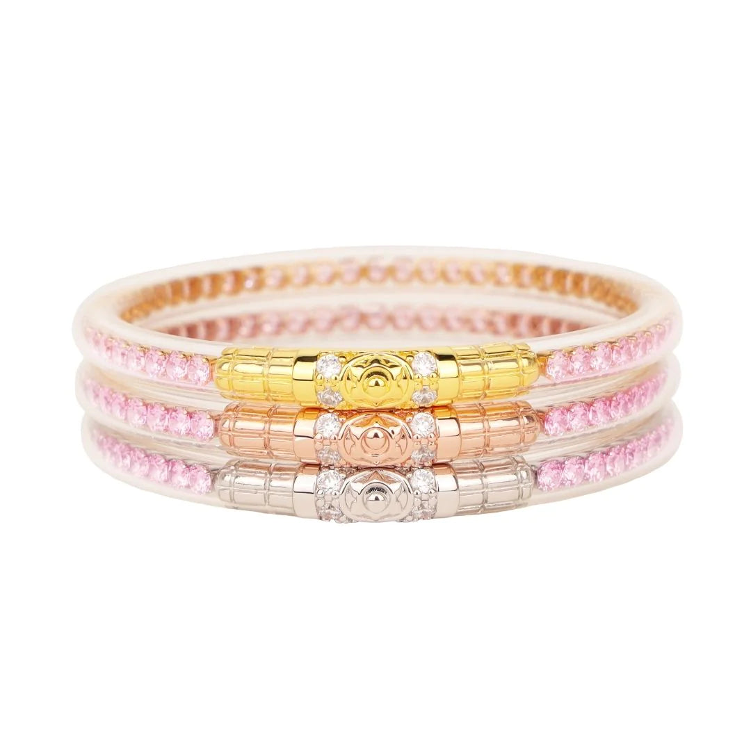 BuDha Girl | Petal Pink Three Queens All Weather Bangles