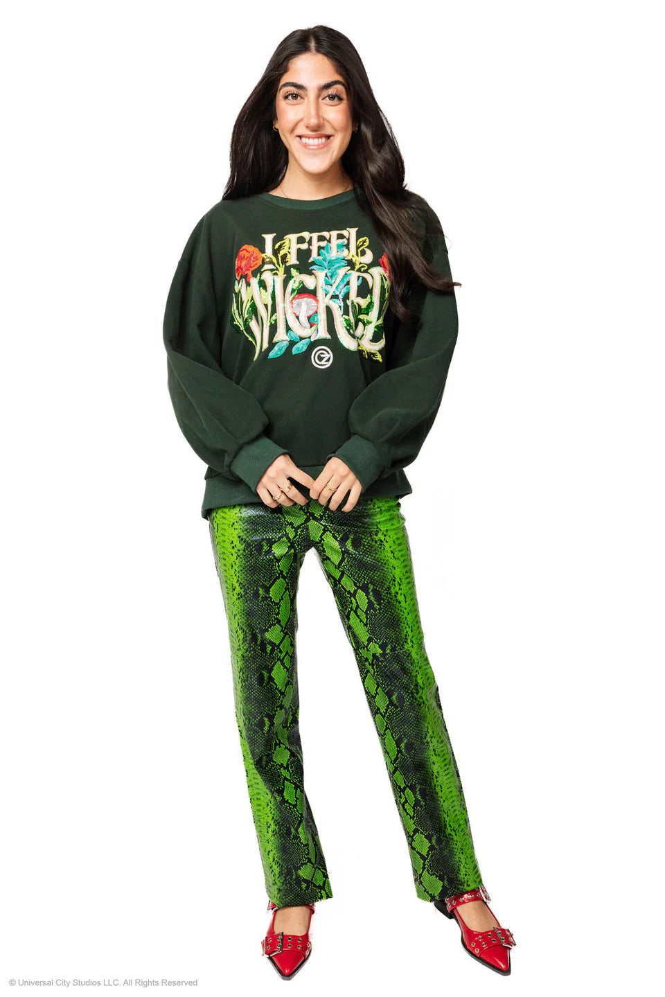 Licensed Forest Green 'I Feel Wicked' Sweatshirt  | Queen of Sparkles