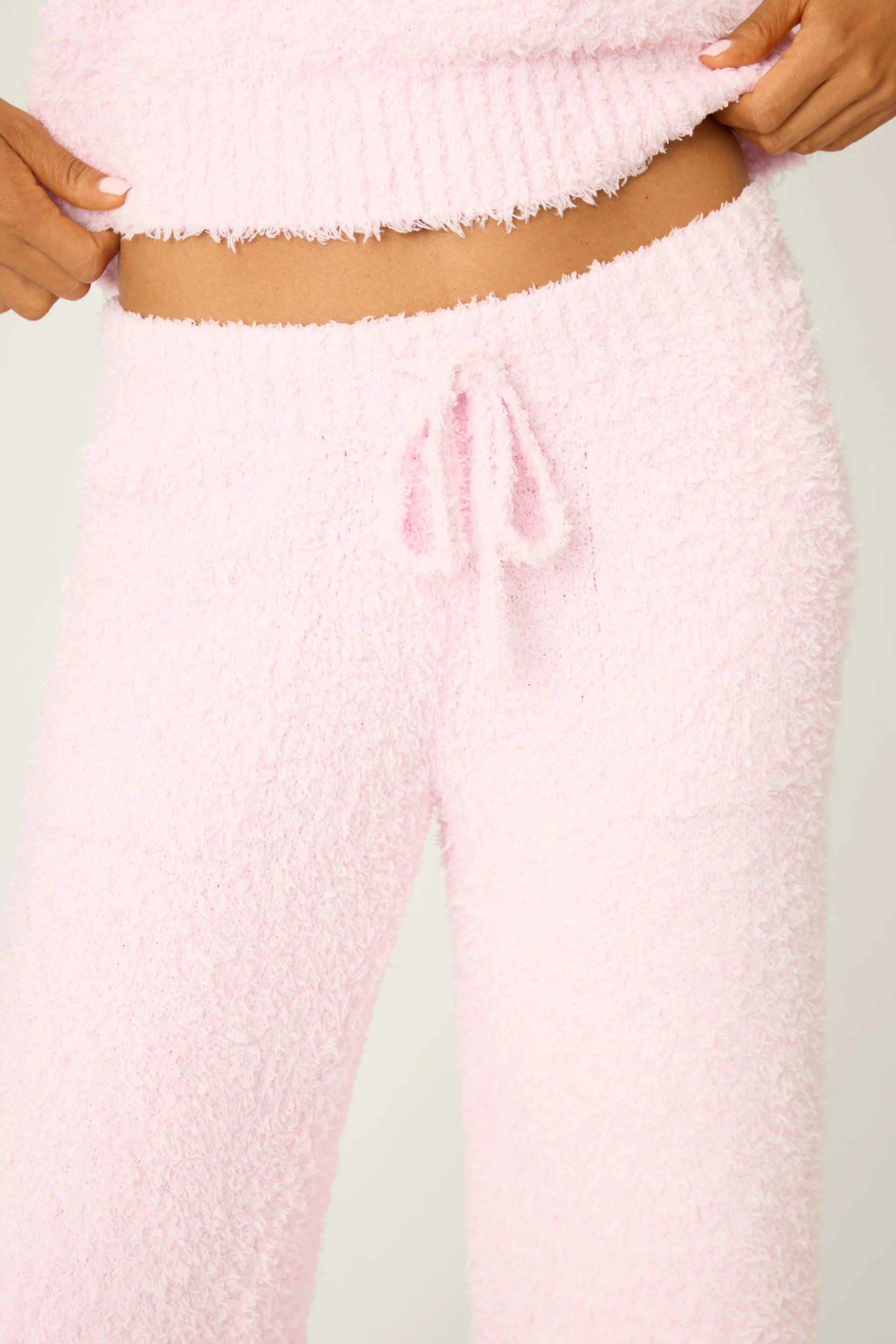 Bundle Up Boucle Open Leg Pant - Pink | P.J. Salvage