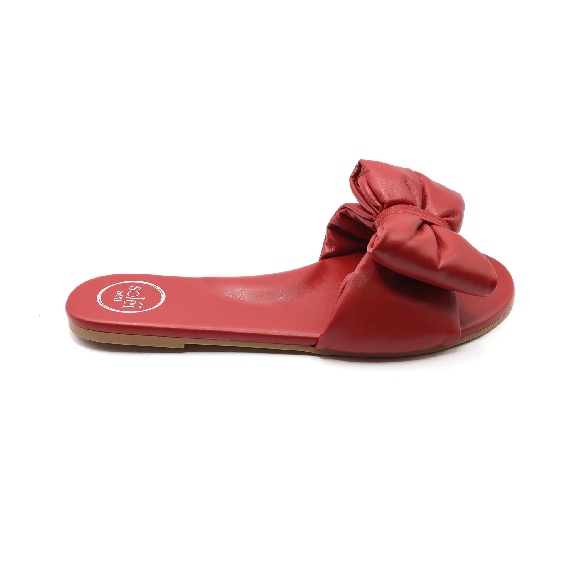 Rafie Bow Slide Sandal - Poppy | soléi sea