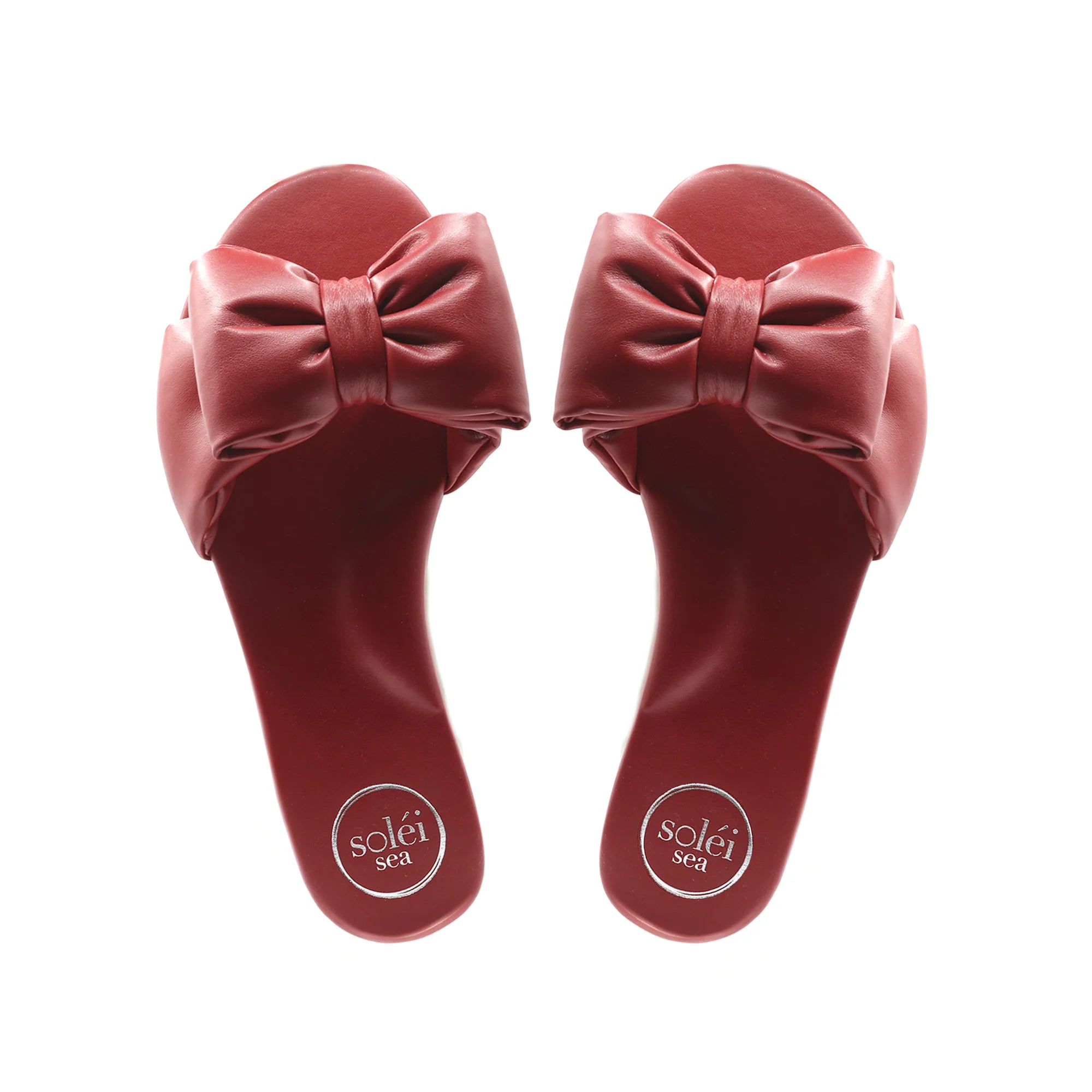 Rafie Bow Slide Sandal - Poppy | soléi sea