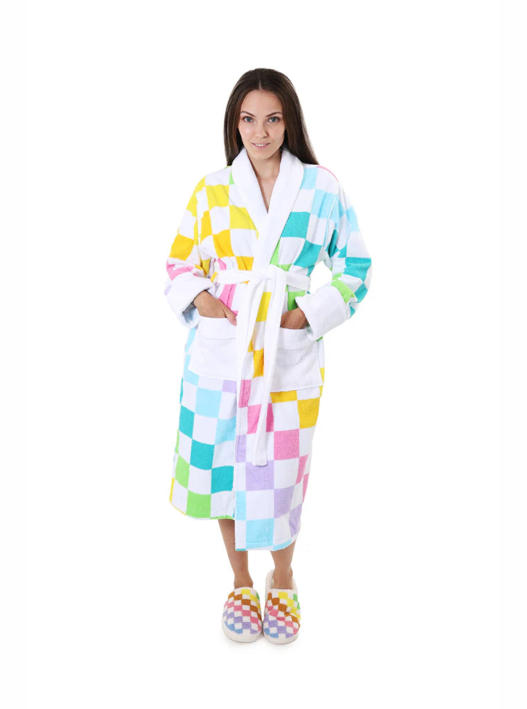 Checkered Cotton Robe