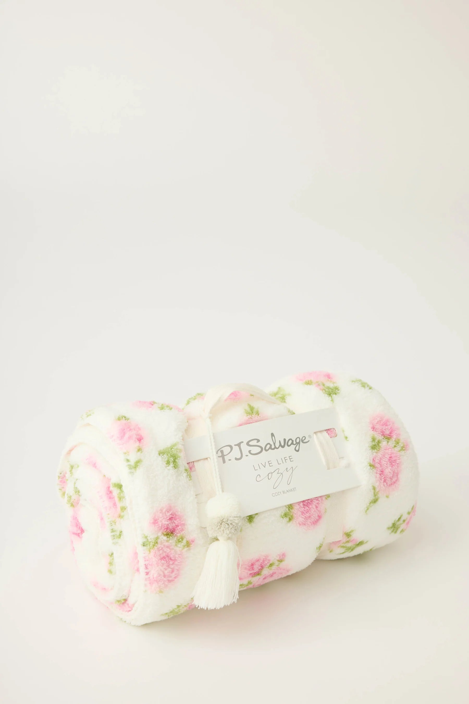 Let's Get Cozy Plush Floral Print Blanket | P.J. Salvage