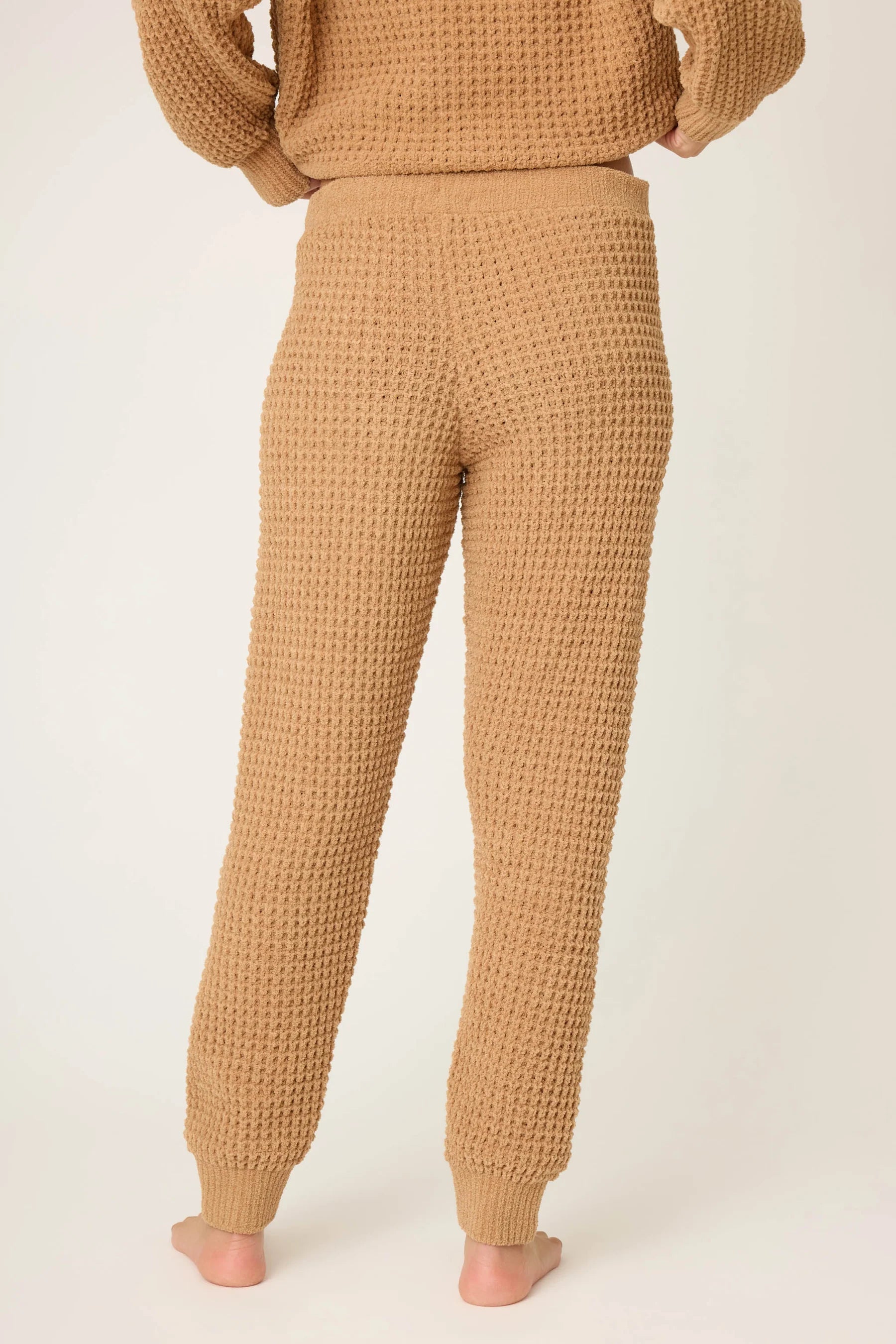 Chenille Waffle Caramel Banded Pants | P.J. Salvage