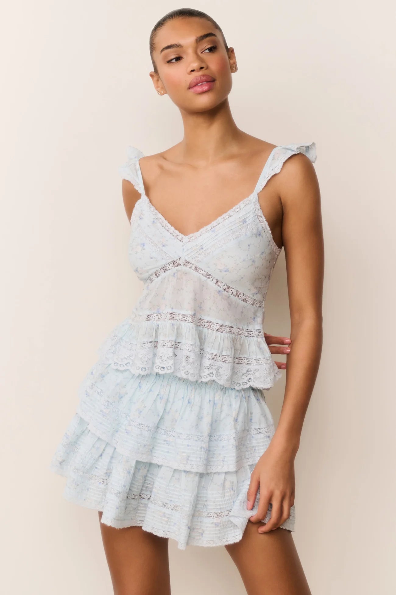 Lainie Top - Snowdrop blue | LoveShackFancy