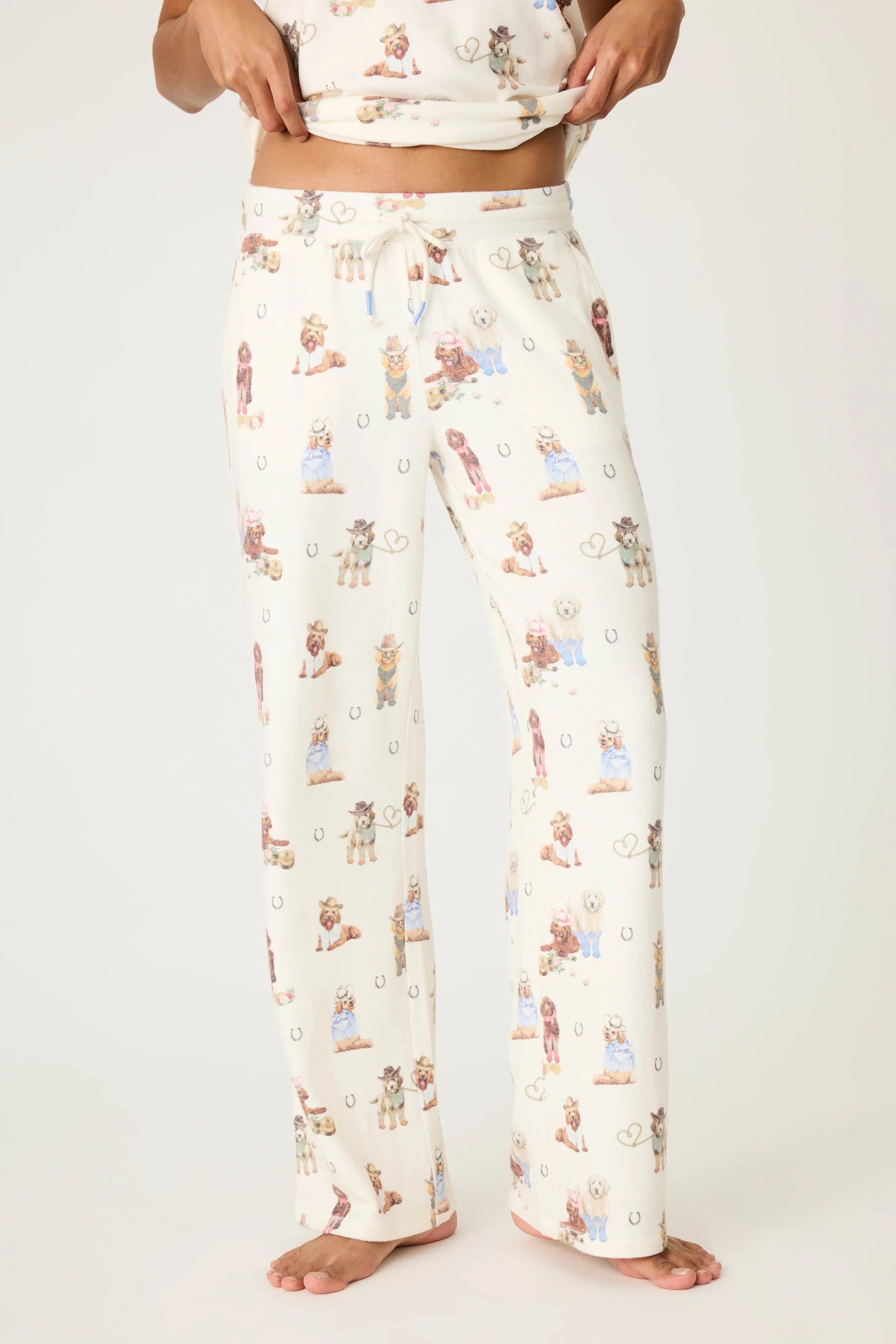 Ruff On The Range Dog Print Open Leg Pant | P.J. Salvage