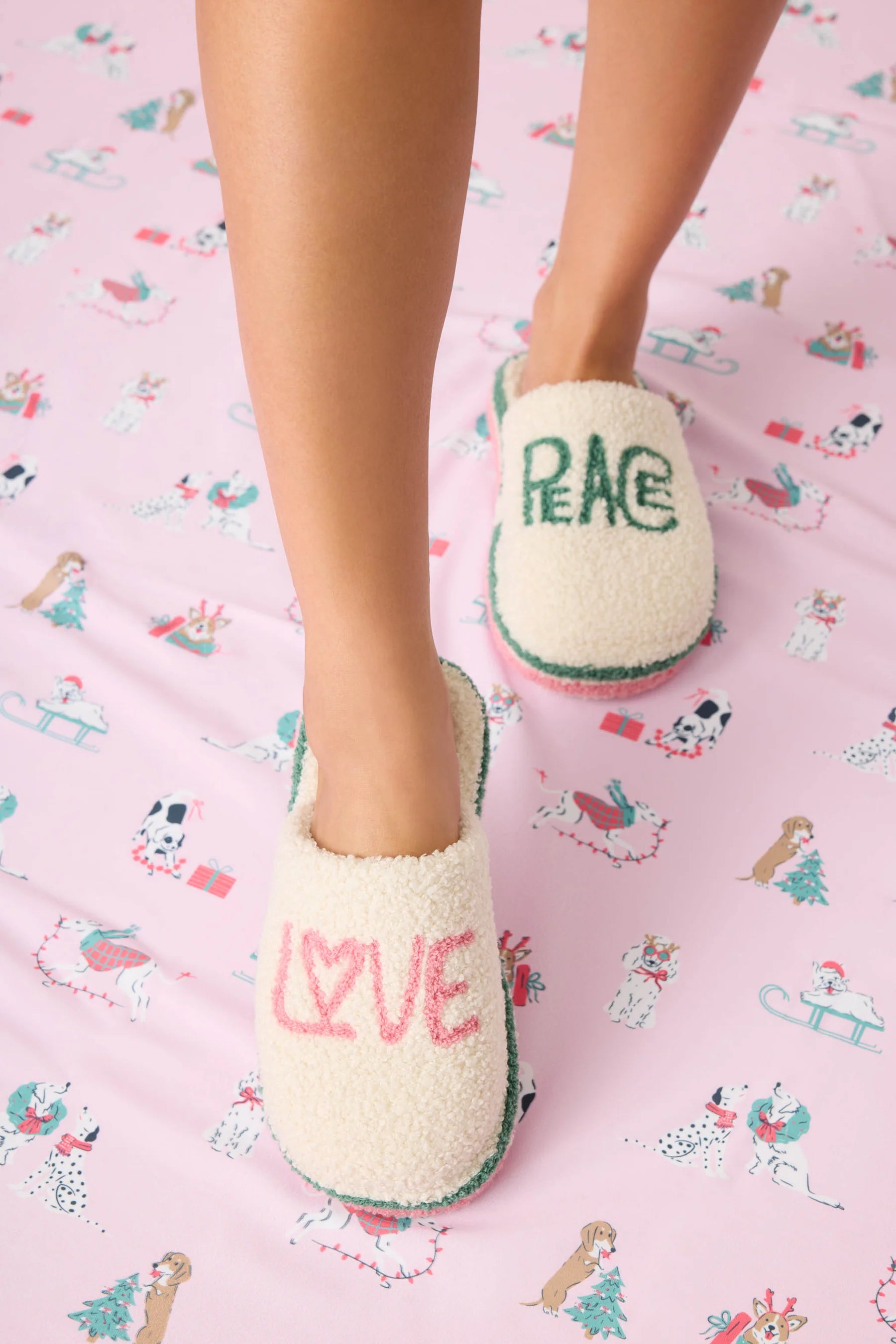 Peace & Pawlidays Slippers | P.J. Salvage