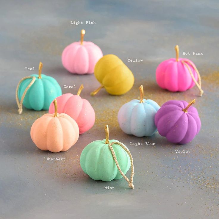 Rainbow Pumpkin Ornaments | Glitterville