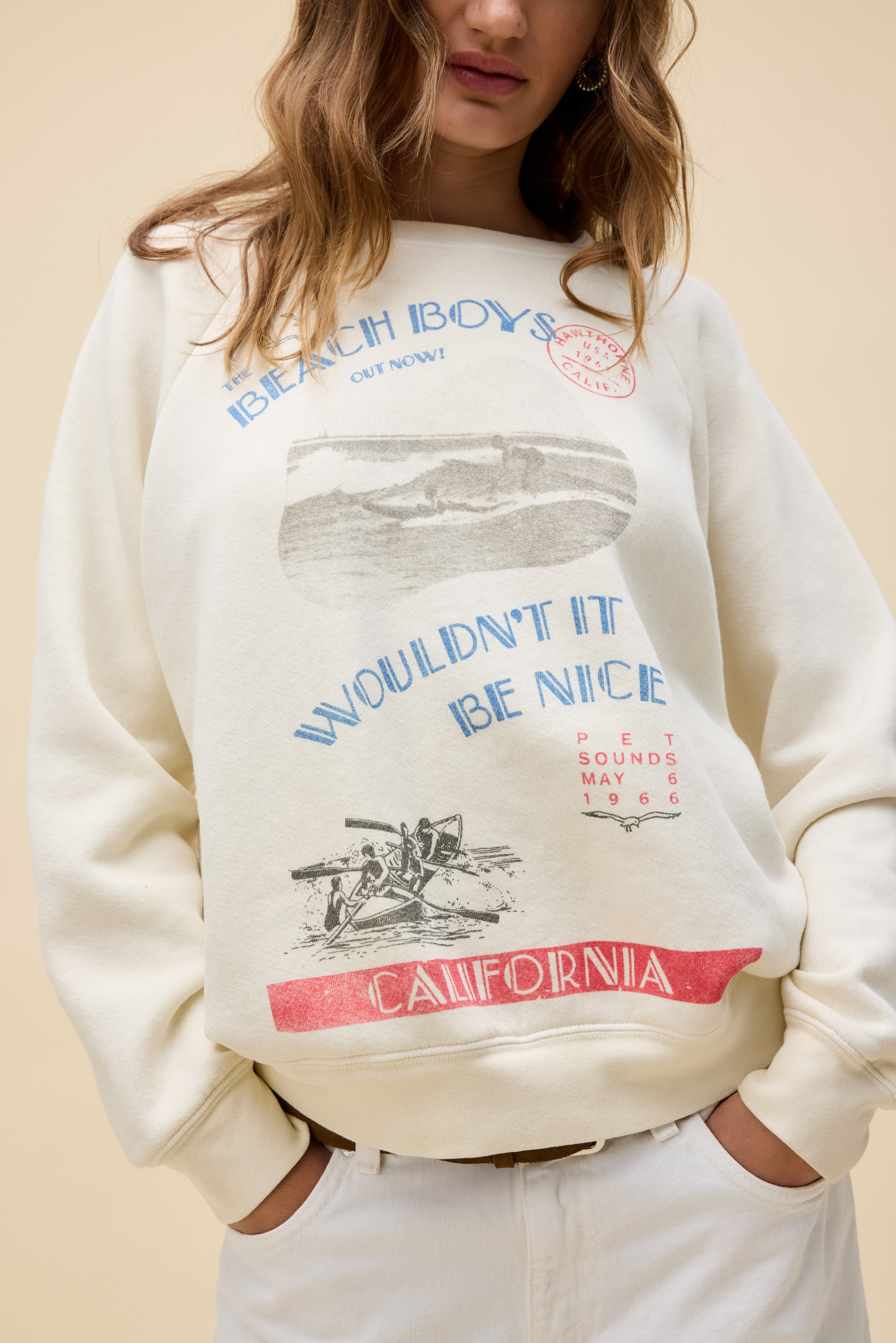 The Beach Boys Wouldn't It Be Nice Vintage Raglan Sweatshirt | Daydreamer