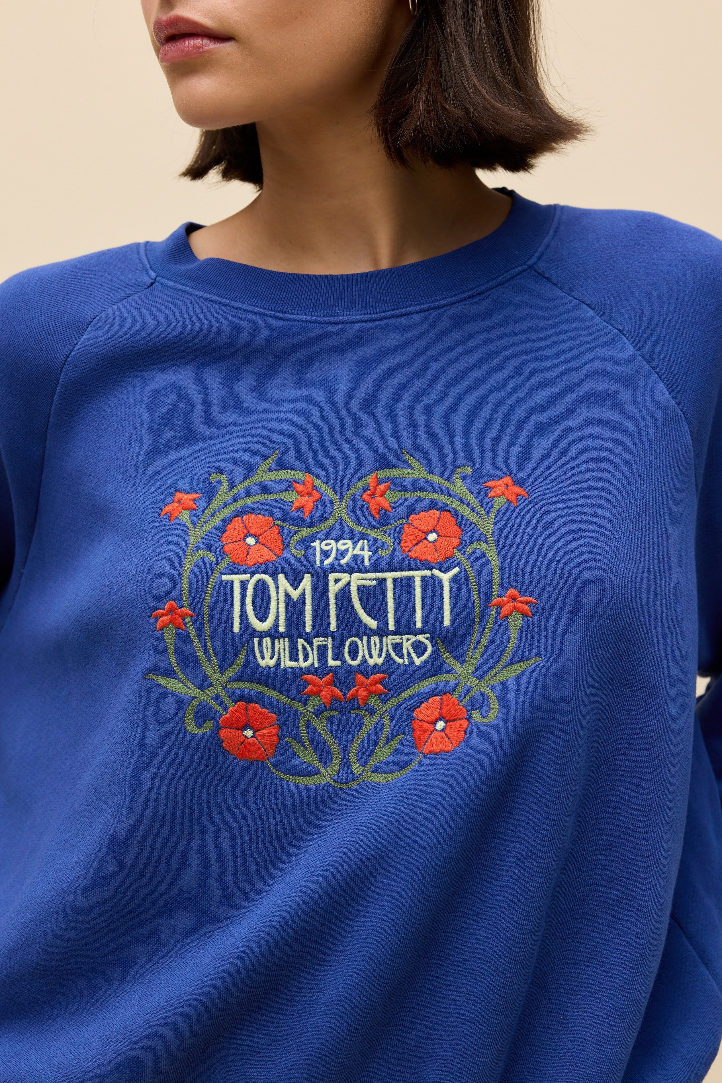 Tom Petty Wildflowers Shrunken Raglan Sweatshirt | DAYDREAMER