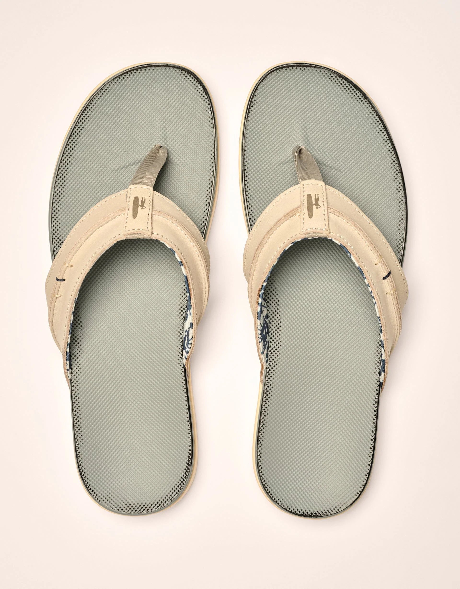 Starboard Leather Sandal - Gray | Johnnie-O