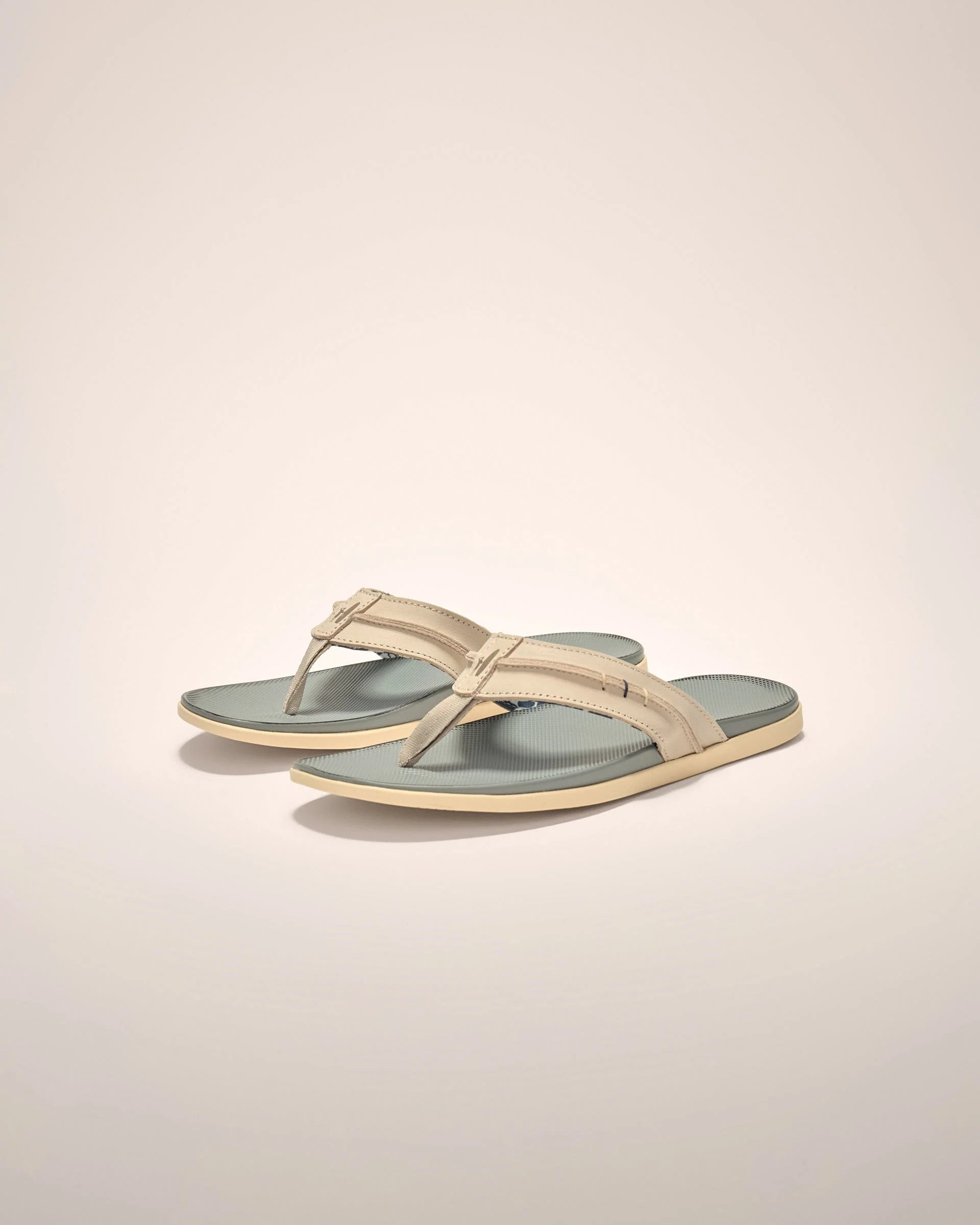 Starboard Leather Sandal - Gray | Johnnie-O