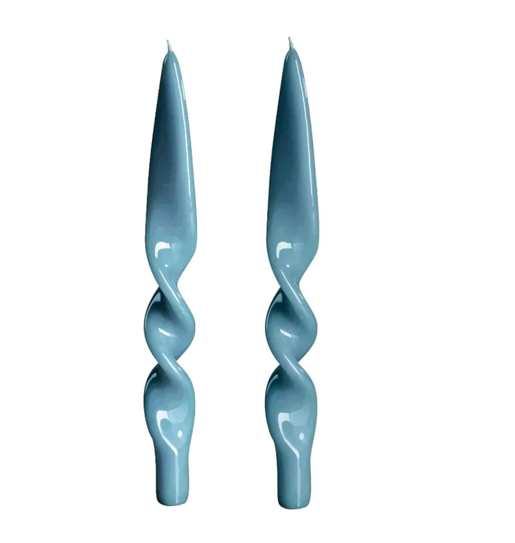 Lacquered Twist Taper Candle (Set of 2)