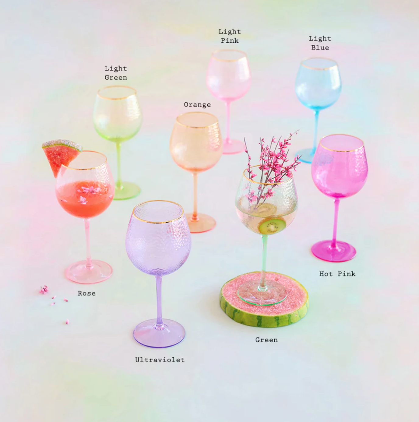 Rainbow Wine Glass | Glitterville