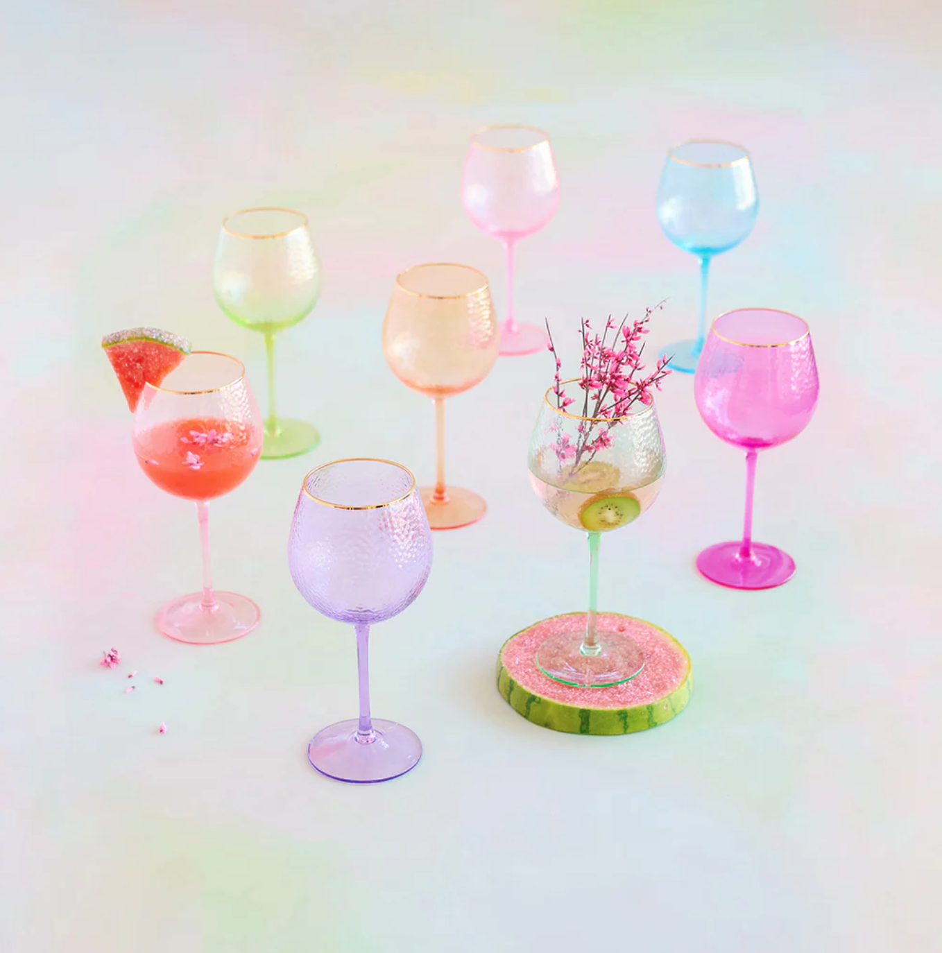 Rainbow Wine Glass | Glitterville