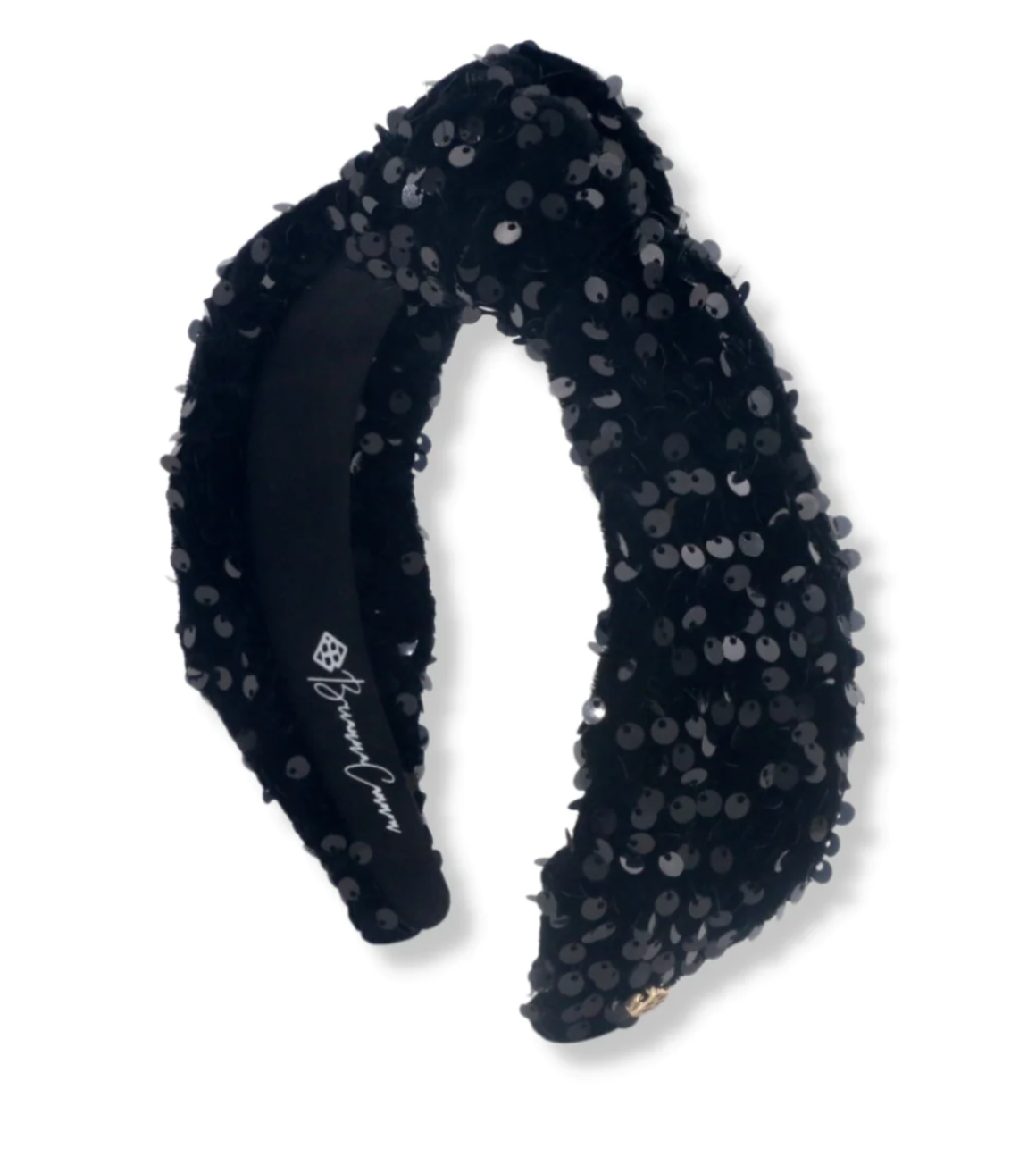 Black Sequin Knotted Headband | Brianna Cannon