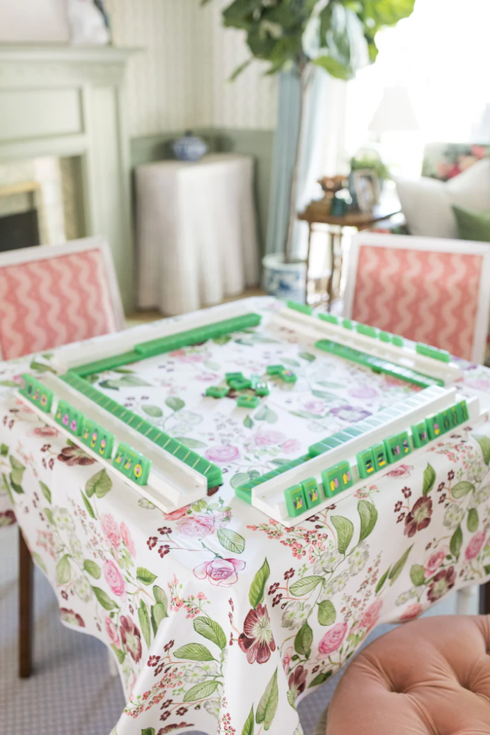 Scalloped Square Table Topper Floral Chintz | Fenwick Fields