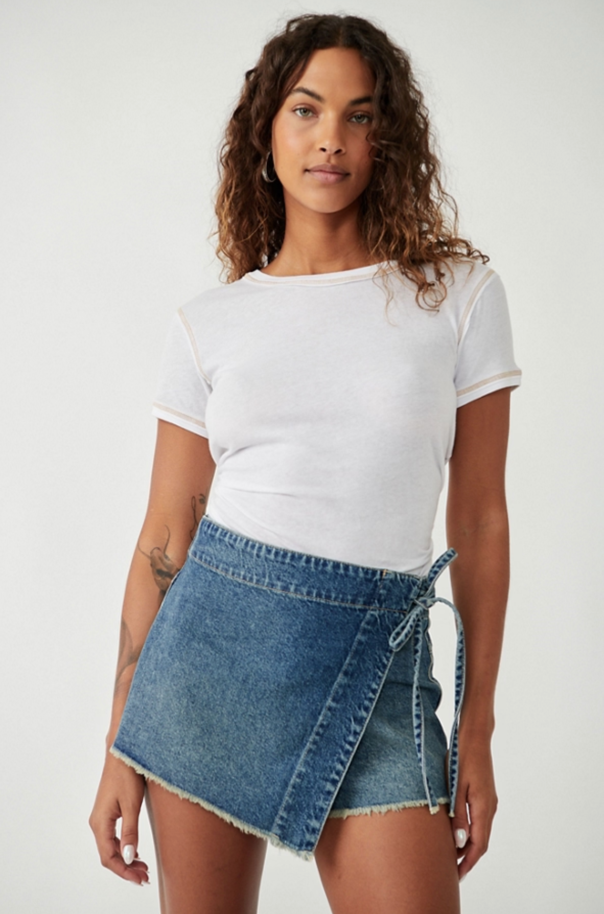 We The Free Emmy Denim Skort | Free People