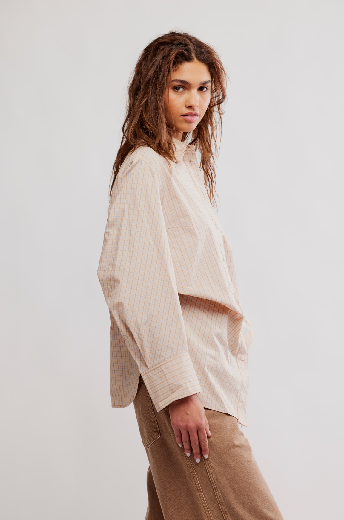 Sabine Tailored Stripe Shirt | Free People