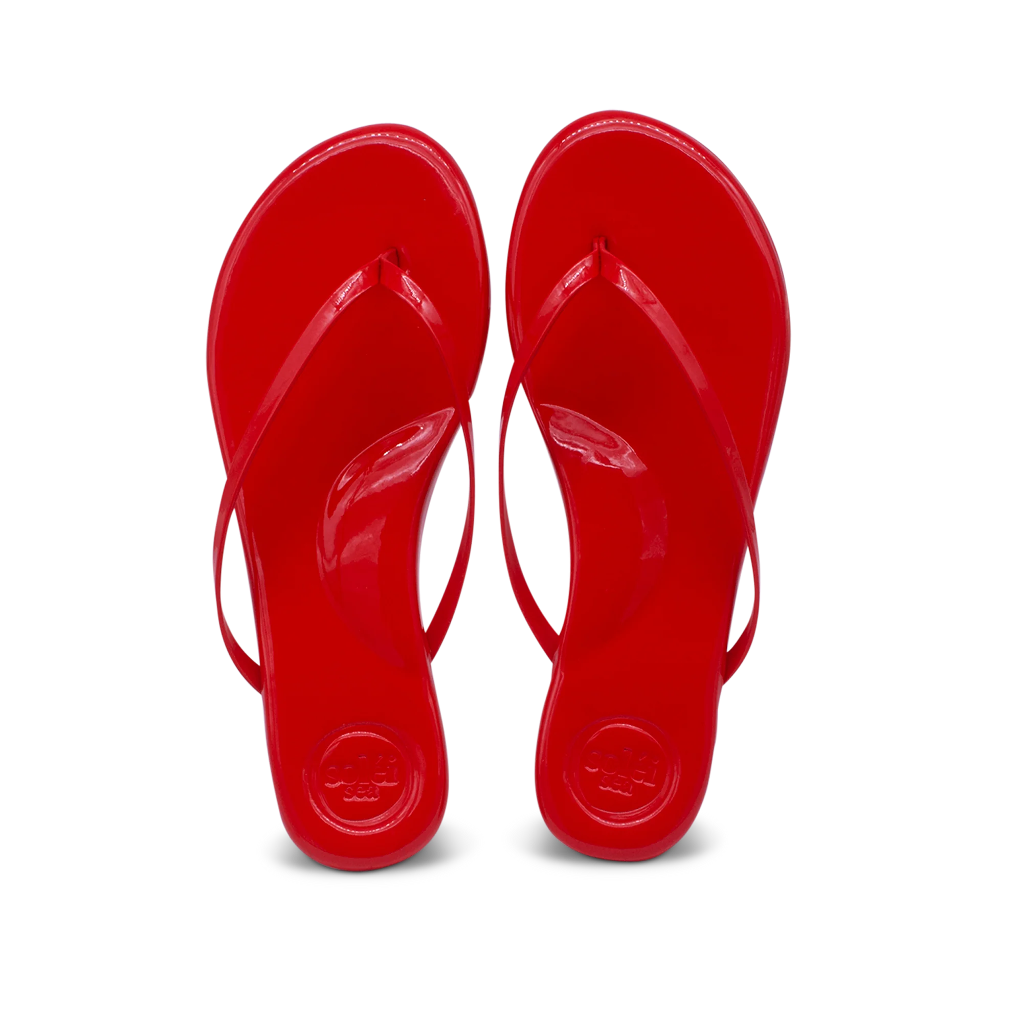 Indie Classic Thin Strap Sandal - Red Patent | Solei Sea