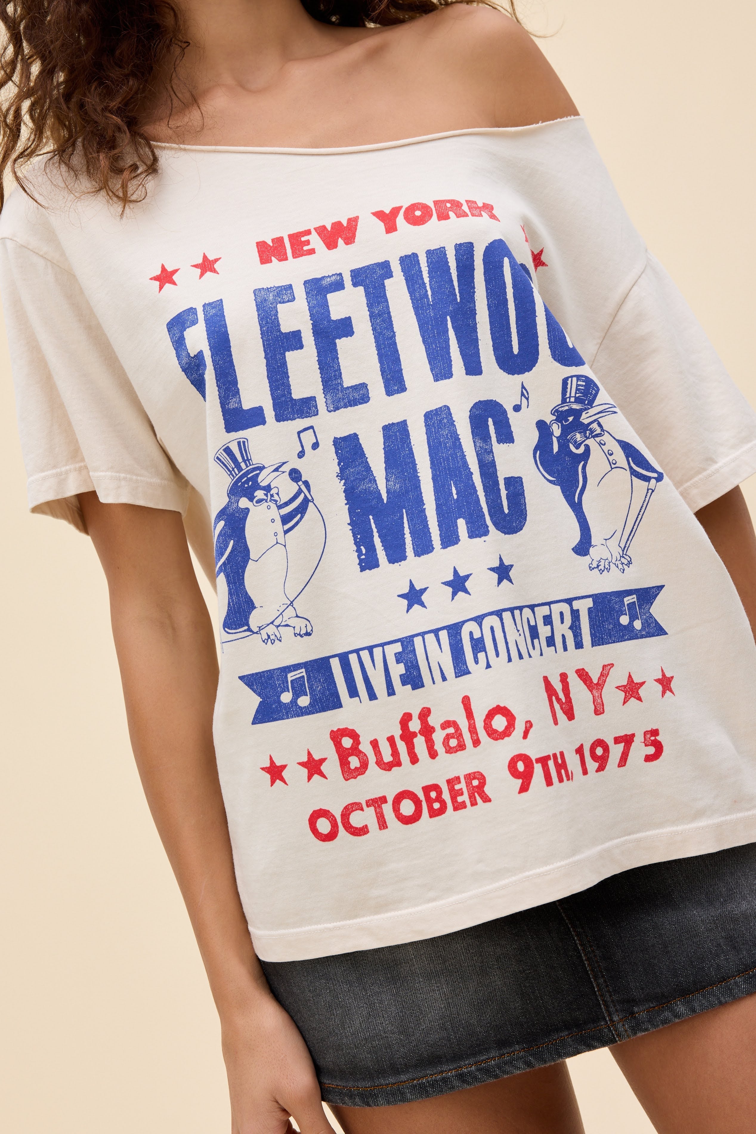 Fleetwood Mac Live in Concert Off-The-Shoulder Tee | Daydreamer